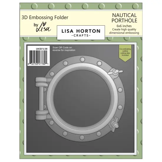 Lisa Horton Crafts Embossing Folder And Die 6"X6"-Nautical Porthole {1}