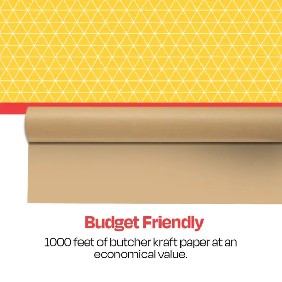 School Smart Butcher Kraft Paper Roll, 50 lbs, 36 Inches x 1000 Feet, Brown {7}