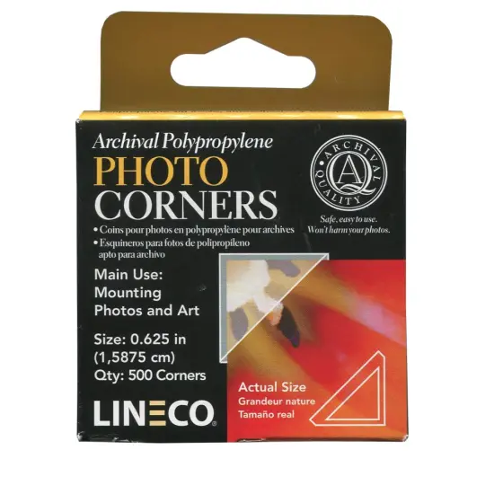 Lineco Self-Adhesive Polypropylene Mounting/Framing Corners Clear {1}