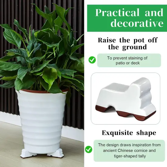 6 Pcs Resin Garden Pot Feet {3}