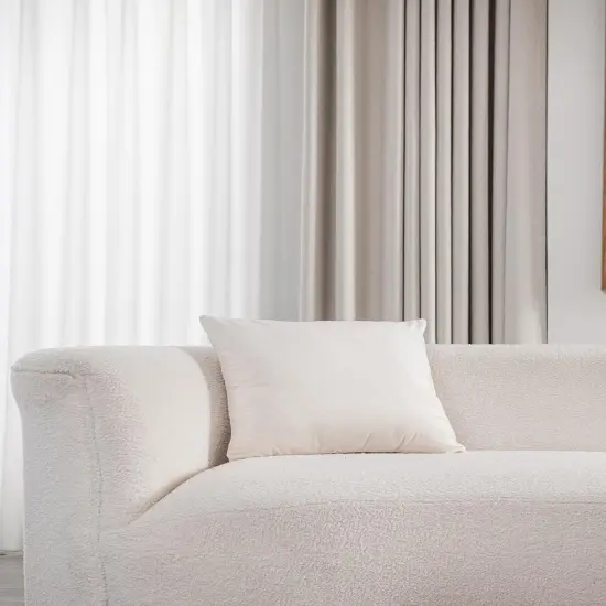 Couch Pillow Covers 18x18 Cream: 2 Pack Cozy Soft Velvet Square Throw Pillow Cases for Farmhouse Home Decor {2}