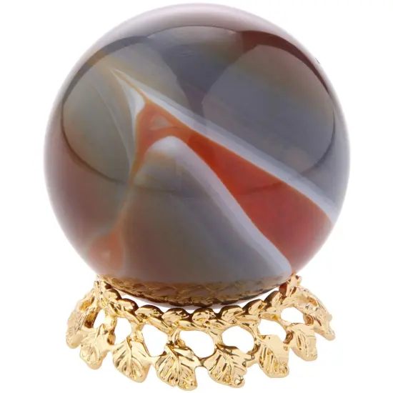 Bard's Gold-toned Egg Stand/Holder, Leaf Motif, 1.125" Diameter {4}