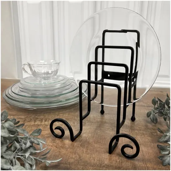 Bard's Wrought Iron 4 Plate Table Stand, 8.5" H x 7" W x 6.25" D (For 6" - 9" Plates) {3}