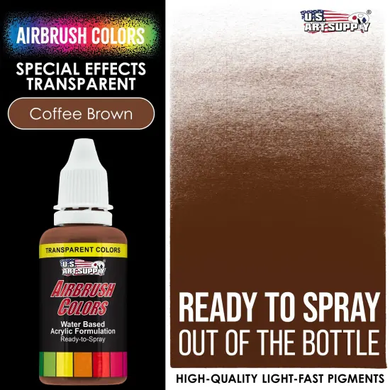 Coffee Brown, Transparent Acrylic Airbrush Paint, 1 oz. {2}