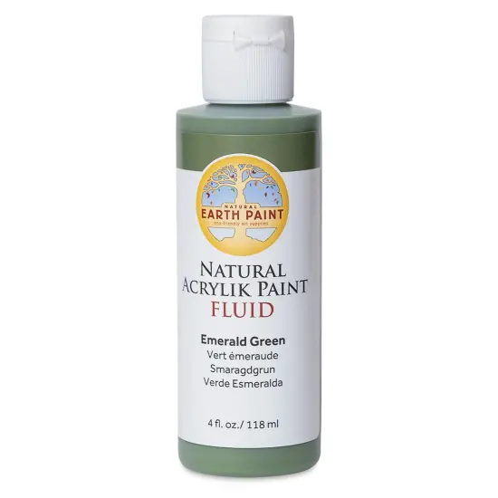Natural Earth Paint Natural Fluid Acrylik Paint - Emerald Green, 118 ml {1}