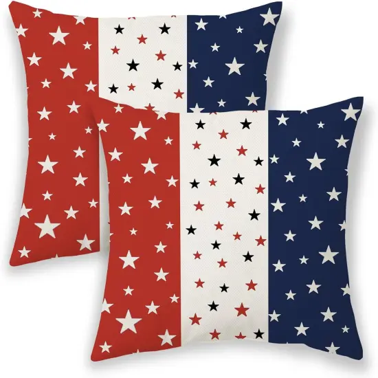 16x16 inch Throw Pillow Covers for 4th of July Decorations {1}