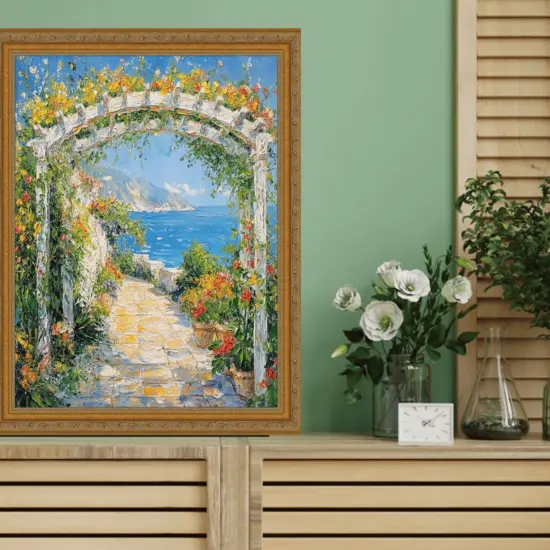 Slim Vintage Antique Gold Beaded Picture Frame 11x14 frame {5}