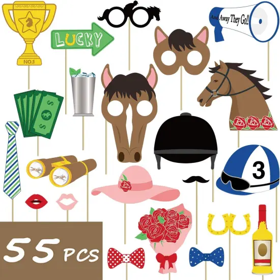 55PCS Kentucky Party Derby Day Photo Booth Props {1}