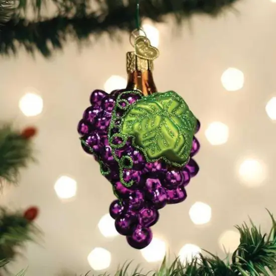 Old World Christmas 3.75 In Grapes Christmas Tree Ornament , FriendshipWine Purple {3}