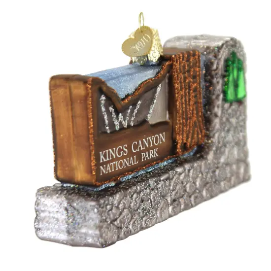 Old World Christmas 3.25 In Kings Canyon National Park Tree Ornament , Ornament Entrance Sign Multicolored {3}