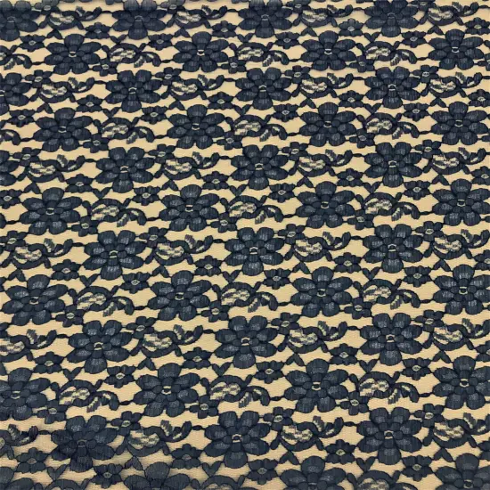 1 Yard Navy Rachelle Lace Fabric For Table Runners Curtains Overlays Crafts Decor58&Prime;-60&Prime; Wide {1}