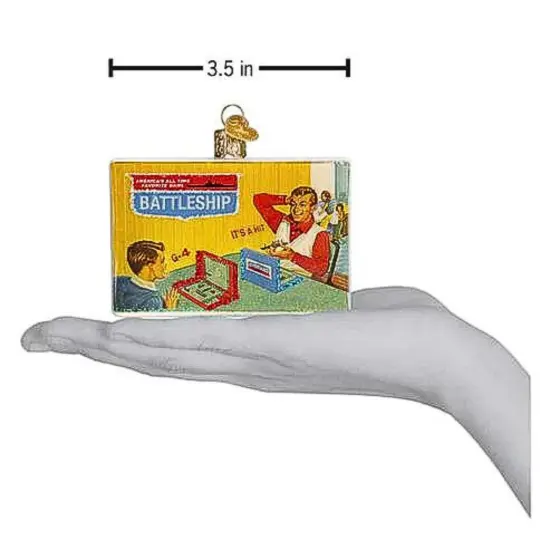 Old World Christmas 2.75 In Battleship Christmas Tree Ornament , Strategy Guessing Game Multicolored {2}