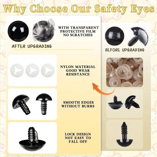 20pcs 35mm Upgraded Safety Eyes for Crocheting {3}