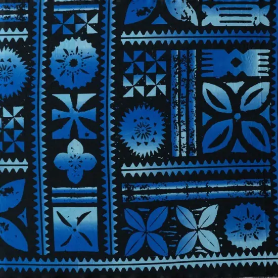 1 Yard Traditional Polynesian Tapa Design Fabric Peachskin, 100% Polyester, 45 Inches Width Fuchisa {3}