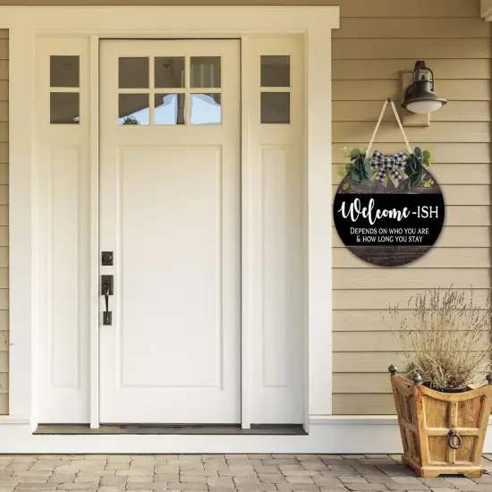 Welcome Sign for Front Door, Front Door Decor {5}
