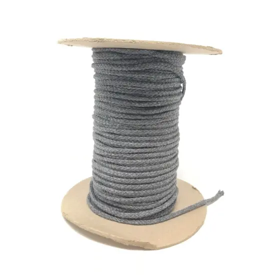 1/2 Inch Round Drawstring Cord Soft Grey Sold by the Yard {1}