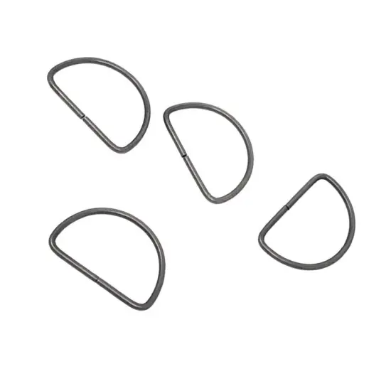 Metal D Ring 2" Antique Nickel Plated Loop Ring {2}