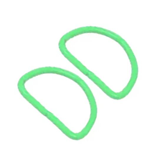 Metal D Ring 1 Inch Lime Green Plated Loop Ring {2}