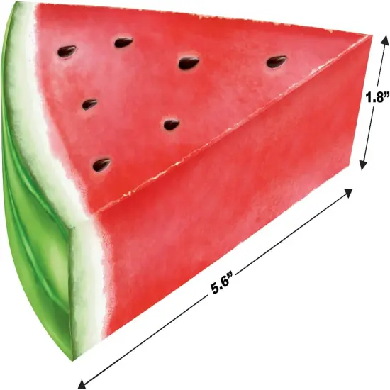 3-D Watermelon Centerpieces, 5.5" x 4.5", Set of 6- Summer Table Decorations, Fruit Cutouts, Birthday Party Supplies {3}