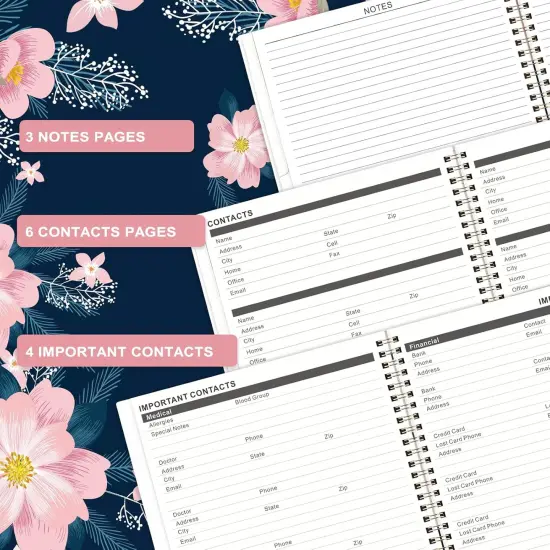 2026-2027 Monthly Planner/Calendar - Jan. 2026 - Dec. 2027, 9" x 11" Planner 2026-2027, 2-Size Pocket, Monthly Tabs, Premium Paper {5}