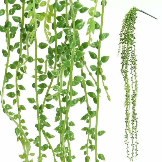 Artificial Hanging Plant Vine Ivy Succulents String of Pearls Home Decor {2}