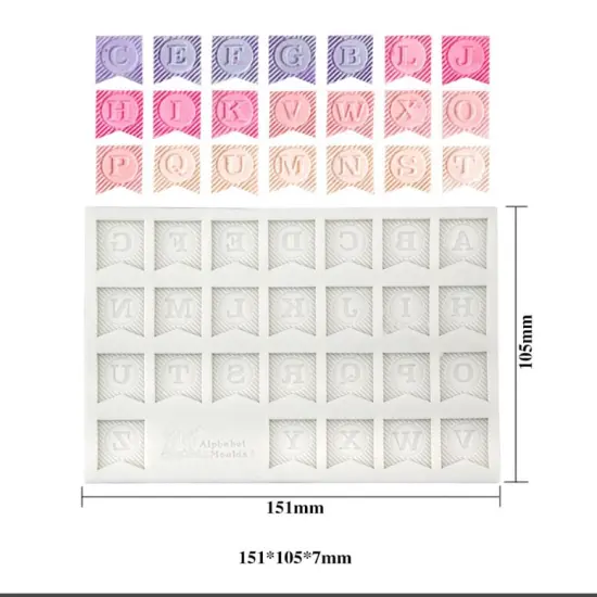 Uppercase Letter Number Silicone Mold {4}