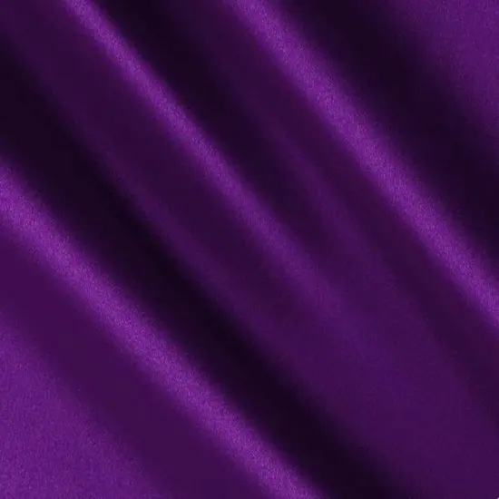 1 Yard Purple Stretch Charmeuse Satin Fabric 60" Wide, Soft Polyester Spandex Blend for Gowns, Decor & Costumes {1}