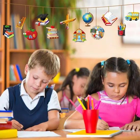 36Pcs Back to School Wooden Ornaments {4}