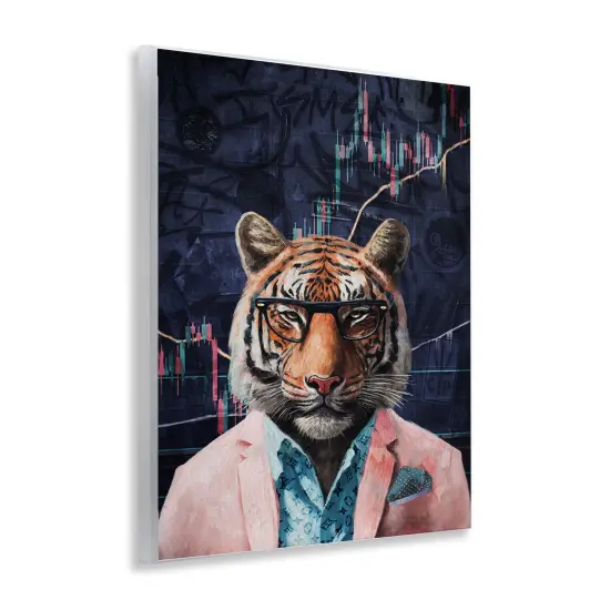 Stupell Industries Trendy Tiger on Abstract Wall Plaque Art Design by Svetlana Aleynikova {3}