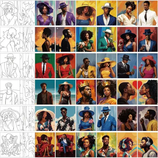 36 Pcs 8 x 10 Inch Pre Drawn (colorful) {1}