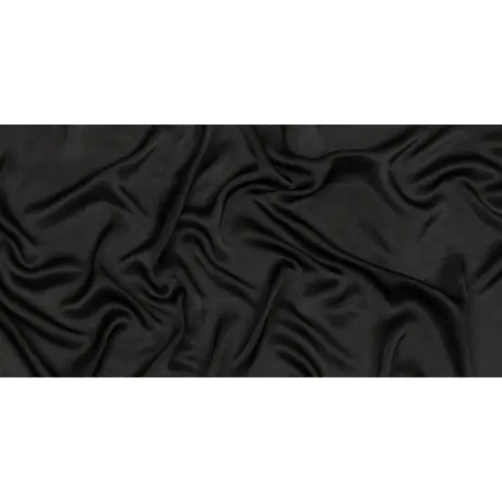 1 Yard Black Satin Faced Silk Chiffon Premium Fashion Textile 54 Inch Width {3}