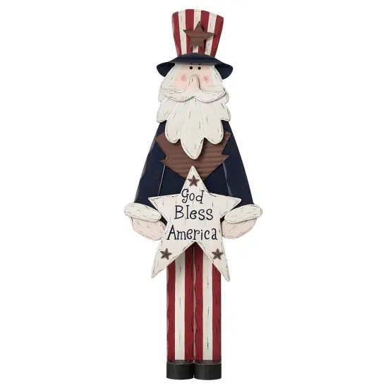 36"- Rustic Uncle Sam Patriotic Figurine {1}