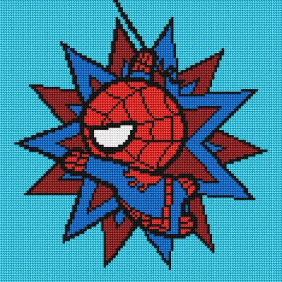 Spider-Man Canvas Diamond Painting Kit, Superhero Diamond Canvas, Round 5D Diamond Art for Adults and All Ages, 13" x 13" (32.8 x 32.8 cm) {2}