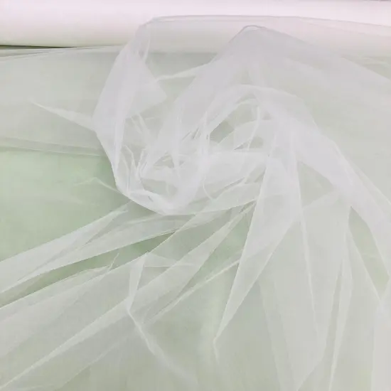 1 Yard Tulle/Net Bridal Veil Mesh Fabric 120" Wide, 100% Nylon Extra-Wide Soft Tulle for Wedding Veils, Gowns & Special Occasion Wear White {3}