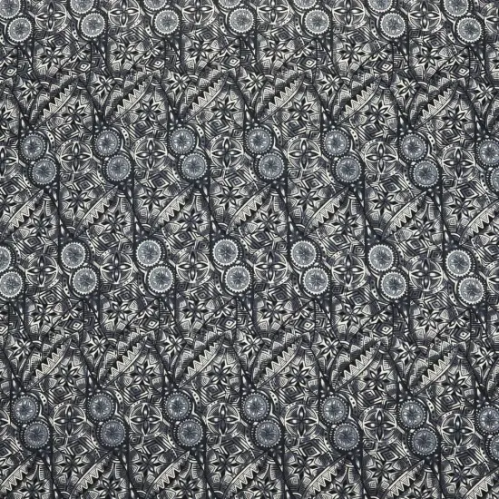 1 Yard Traditional Polynesian Fijian Print Fabric 100% Cotton Light Barkcloth, 45 inches Width Purple {6}