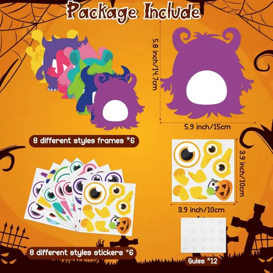 112Pcs -DIY Monster Frame Craft Kits, DIY Craft Kits for Kids {2}