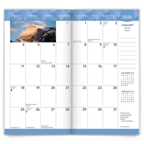 Inspiration | 2026-2027 3.5 x 6.5 Inch Two Year Monthly Pocket Planner Calendar {3}