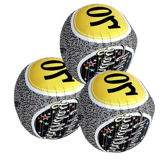 Sphere 70th Birthday Milestone 3D Foil Balloon 17 Inch {3}