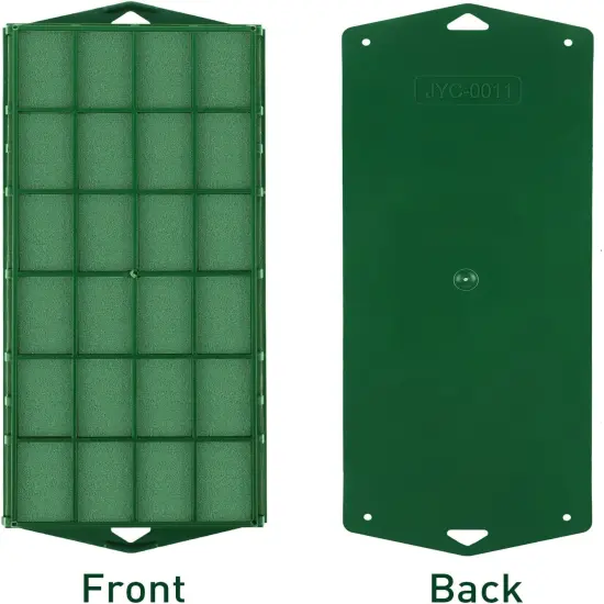 12 Packs Floral Foam Cage Rectangle Flower Cage Holders with Floral Foam Floral Arrangement Supplies for Fresh Flowers, Home Weeding Decorations, 11.8 x 4.3 x 3.1 Inches {3}