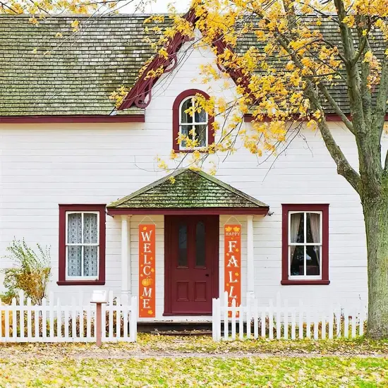 Welcome Fall Decor Porch Banner (WELCOME FALL) {5}