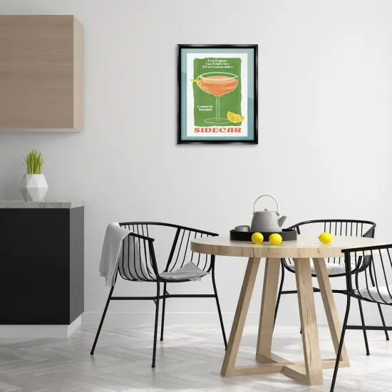 Stupell Industries Retro Sidecar Recipe Floater Framed Canvas Wall Art Design by Deane Beesley {2}