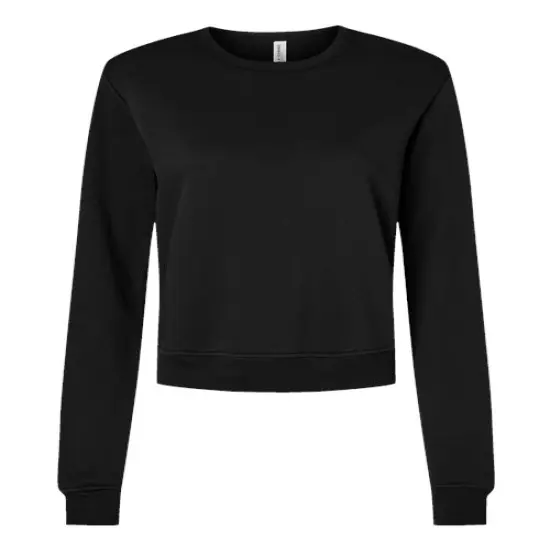 BELLA + CANVAS&reg; Women's Sponge Fleece Classic Crewneck Sweatshirt Black {1}