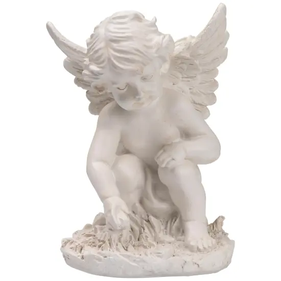 Northlight Reaching Cherub Angel Outdoor Garden Statue - 12" Ivory {3}