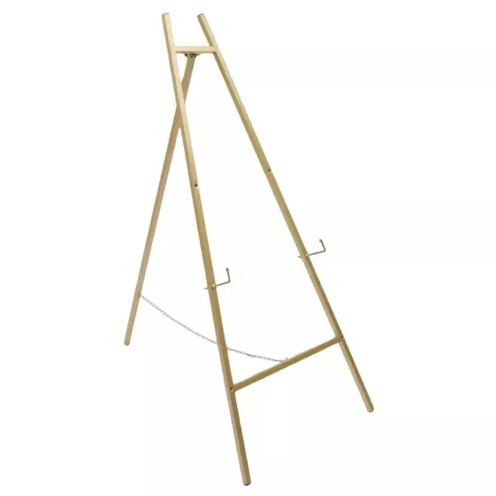 Tall Steel Pipe Floor Easel Stand for Decorative Display Large Gold Wed Portable {2}