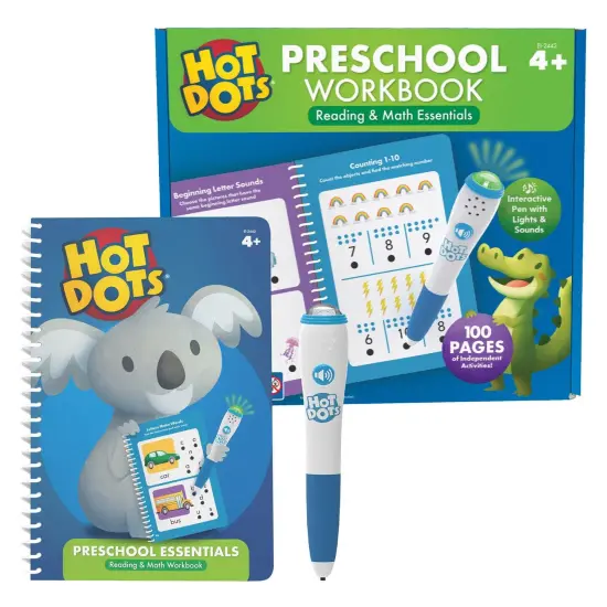 Hot Dots&reg; Preschool Essentials Reading & Math Workbook {1}