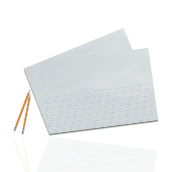 School Smart Red & Blue Storybook Paper, 5/8 Inch Ruled Long Way, 18 x 12 Inches, 250 Sheets {6}