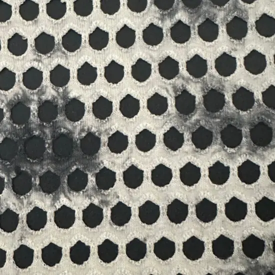 1 Yard Pentagon Fishnet Stretch Polyester Spandex Fabric for Dancewear Lingerie 56/58" Width Black White {1}