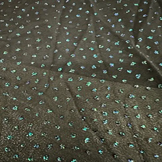 1 Yard Caviar Glitter Nylon Spandex 4 Way Power Mesh for Dancewear Costumes 60" Width White {3}