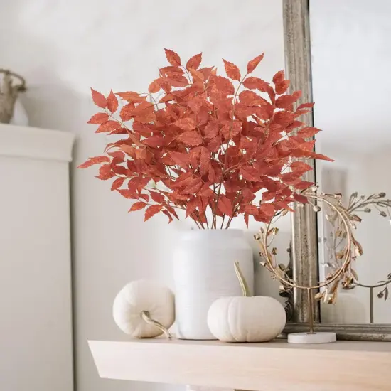 2 Bunches Fall Maple Leaves Stems {3}