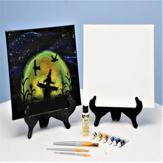 Halloween Painting - Harold the Scarecrow Acrylic Painting Kit and Video Lesson, Scary Painting, Halloween Craft, Paint Party, Beginner Painting, Halloween DIY {2}